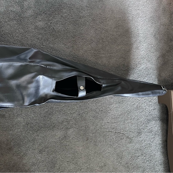 Ajay Fuqua Sports Golf Bag Travel Luggage Cover Black Vinyl  leather Zip vintage - Picture 5 of 11